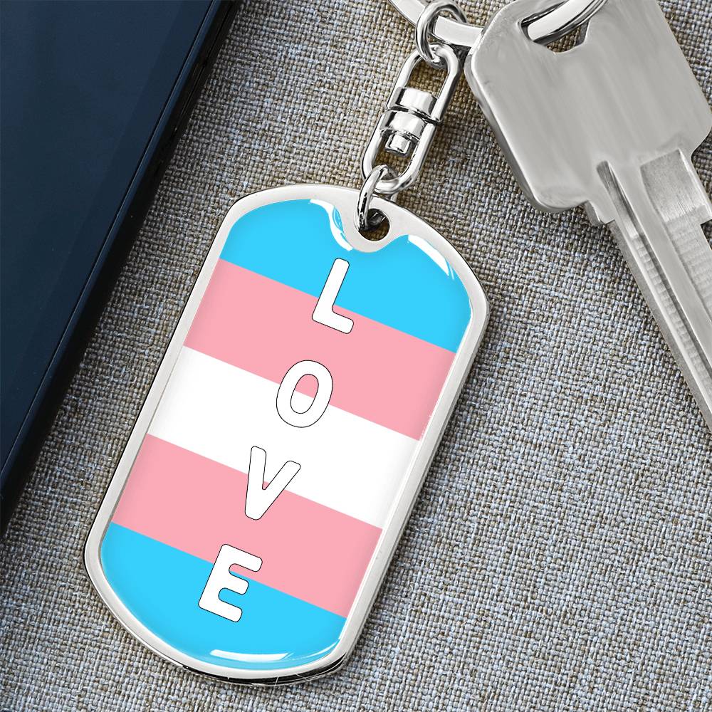 Trans Love Keychain