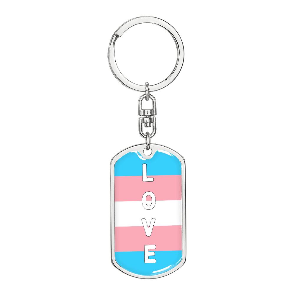 Trans Love Keychain