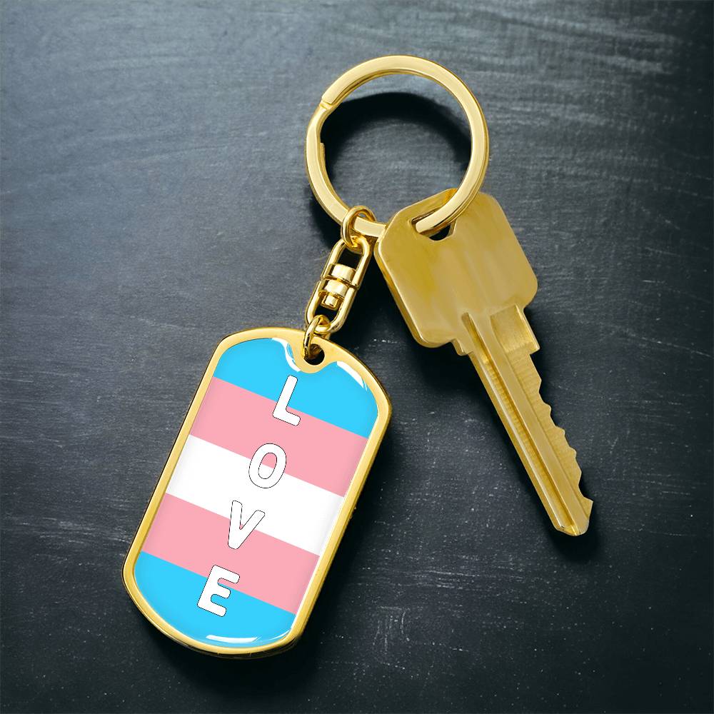 Trans Love Keychain