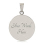 Loving and accepting yourself - Engraved Circle necklace