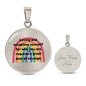 Loving and accepting yourself - Engraved Circle necklace