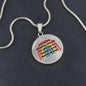 Loving and accepting yourself - Engraved Circle necklace