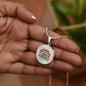 Loving and accepting yourself - Engraved Circle necklace