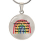 Loving and accepting yourself - Engraved Circle necklace