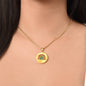 Loving and accepting yourself - Engraved Circle necklace