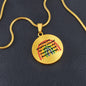 Loving and accepting yourself - Engraved Circle necklace