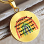Loving and accepting yourself - Engraved Circle necklace
