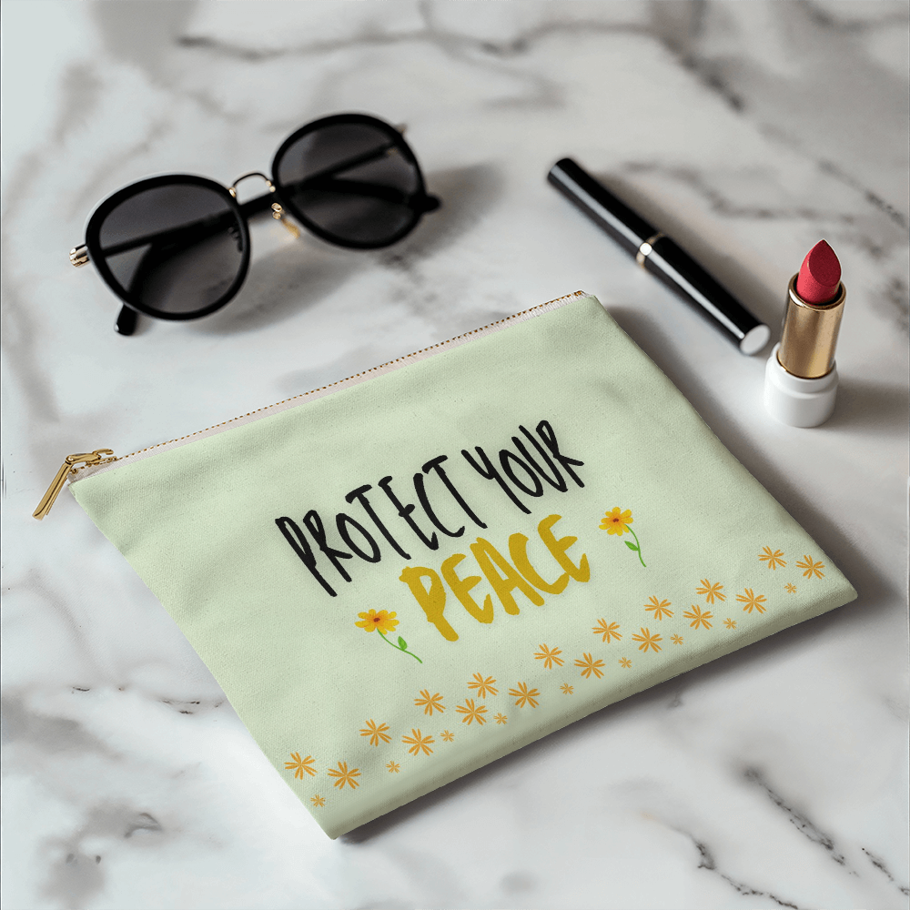 Protect your peace - Zippered Pouch
