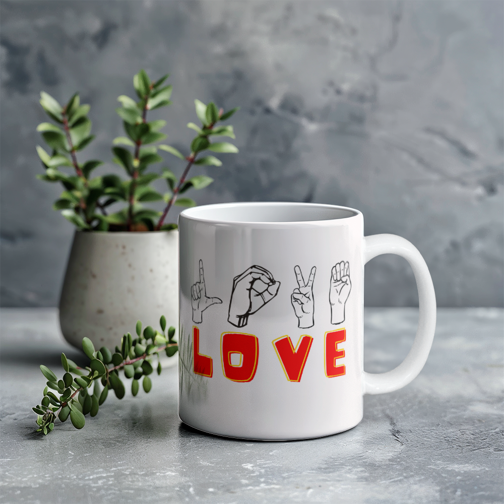 Love sign - Ceramic Mug 11 oz