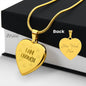 I'm Enough - Engraved Heart Necklace