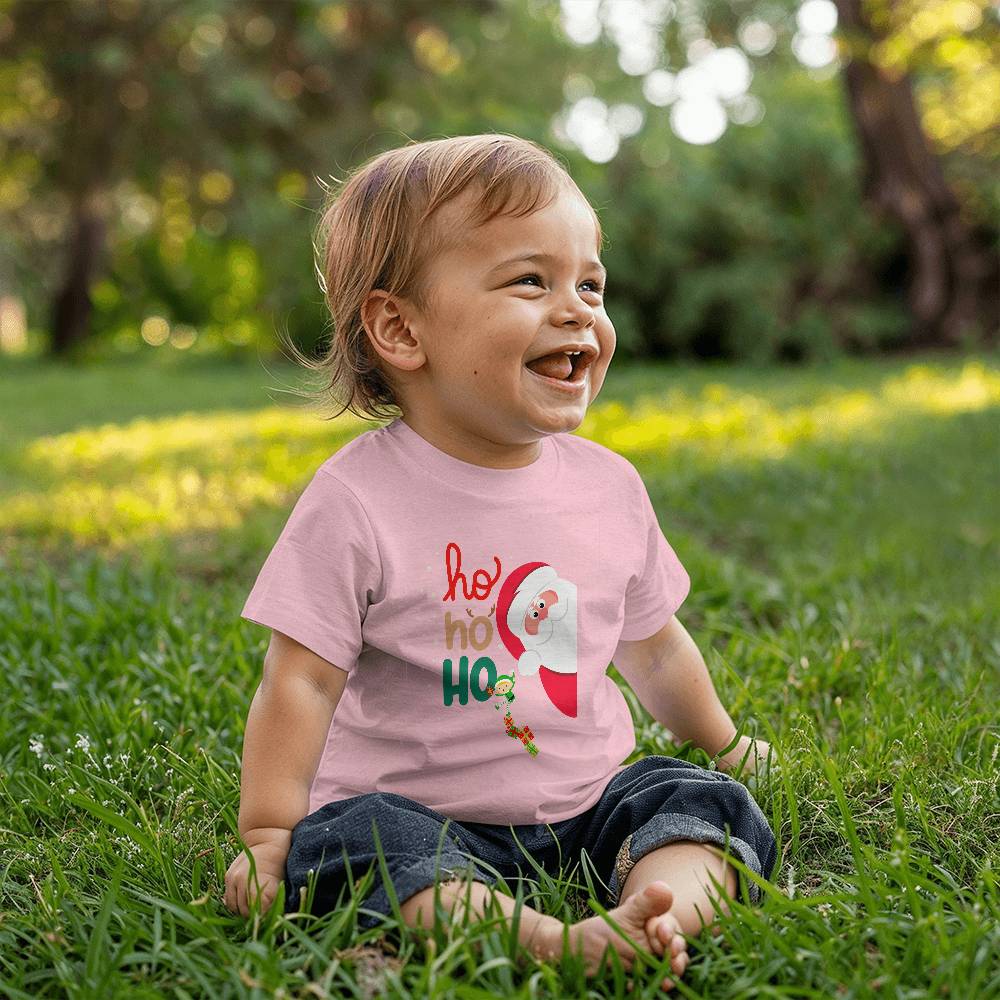 Santa Sneak Peek - Christmas Baby Jersey Tee