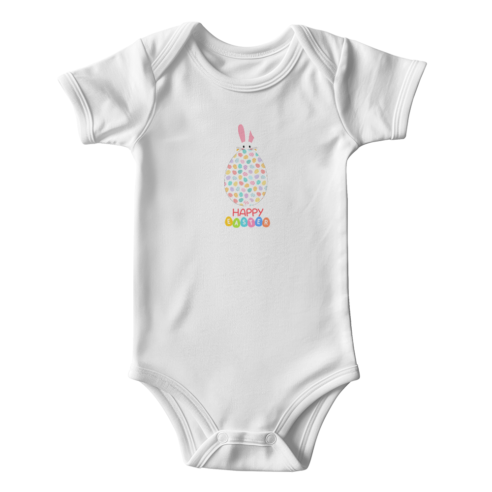 Happy Easter Short Sleeve Baby Bodysuit