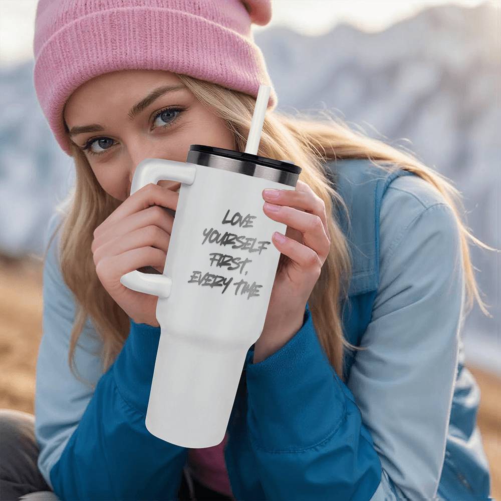 Love yourself - Laser engraved 40oz Tumbler