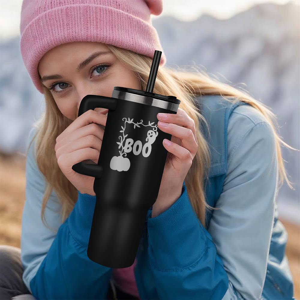 Boo Laser Engraved Tumbler