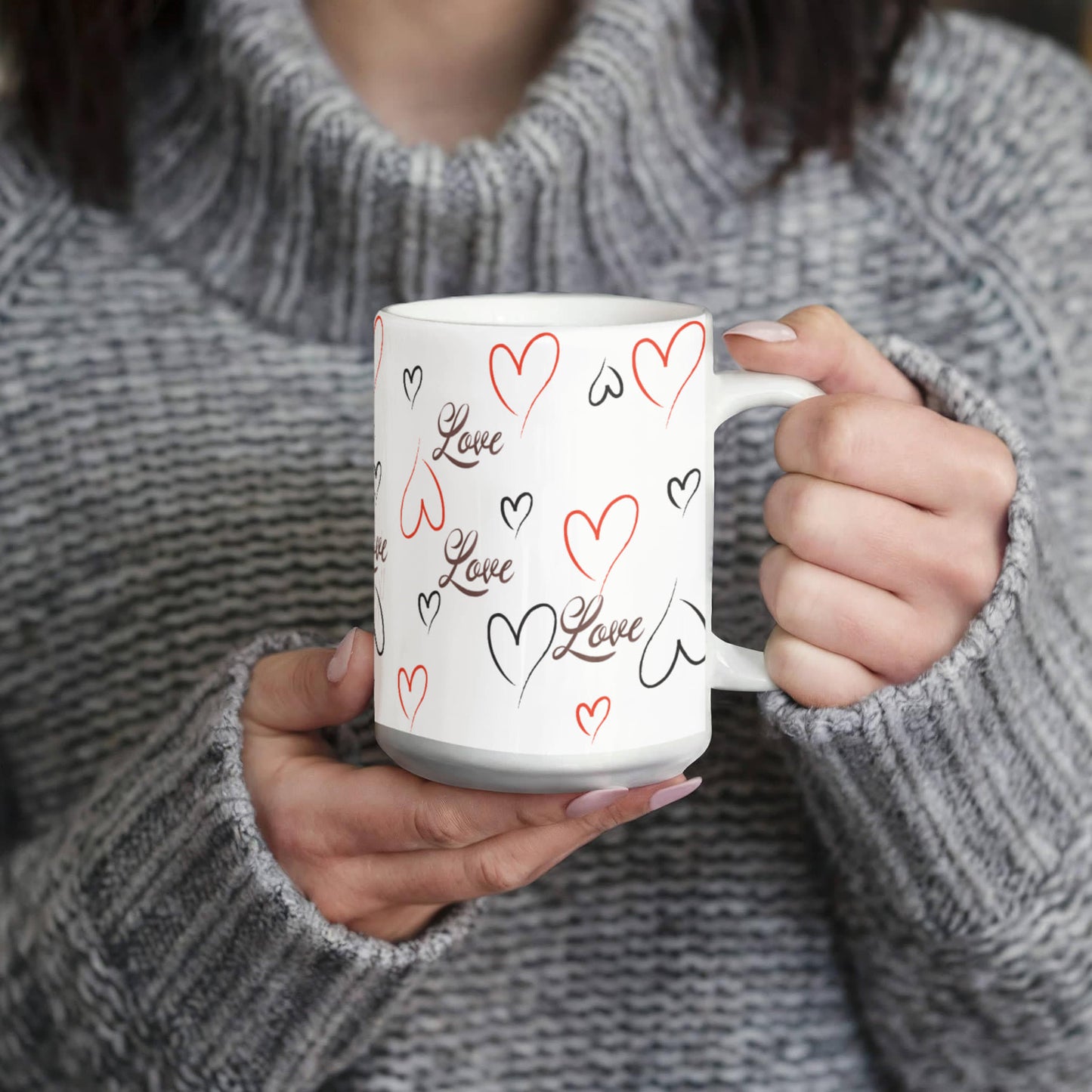 Lovely hearts - Ceramic Mug 11oz and 15oz