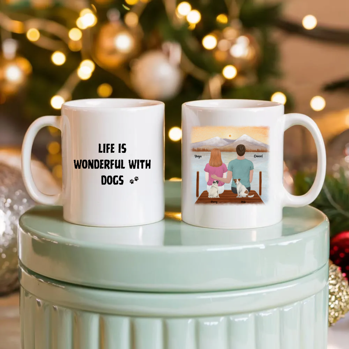 Personalized pet mug - Our life with Dogs Mug