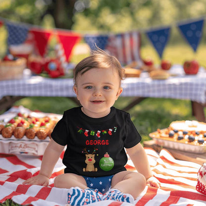 Personalized Name Baby 1st Christmas t-shirt