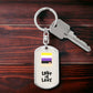 Non binary Love is Love Keychain