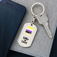 Non binary Love is Love Keychain