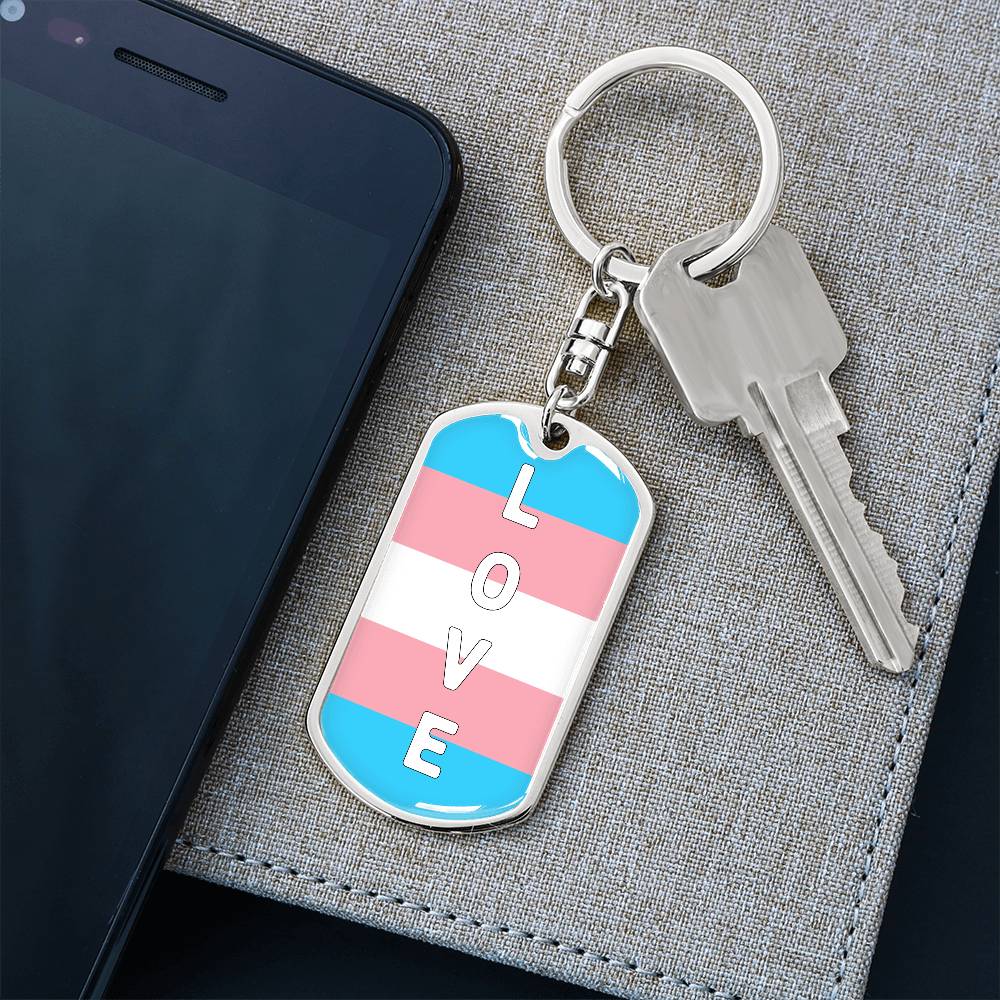 Trans Love Keychain