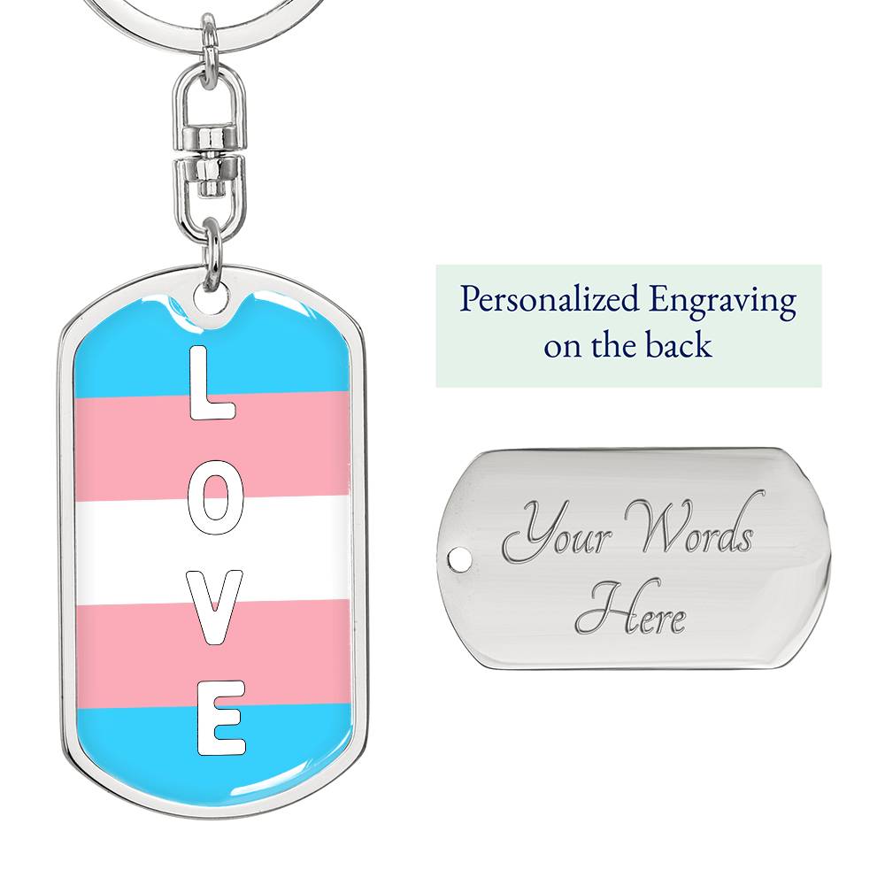 Trans Love Keychain