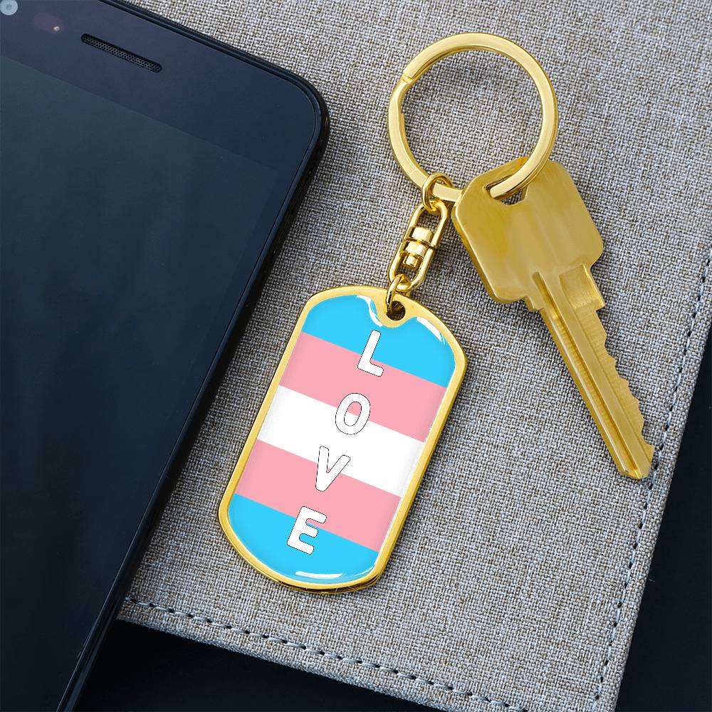 Trans Love Keychain