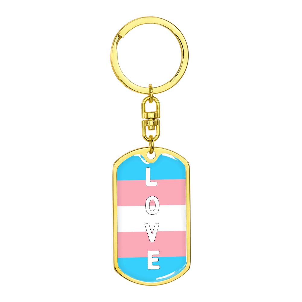 Trans Love Keychain
