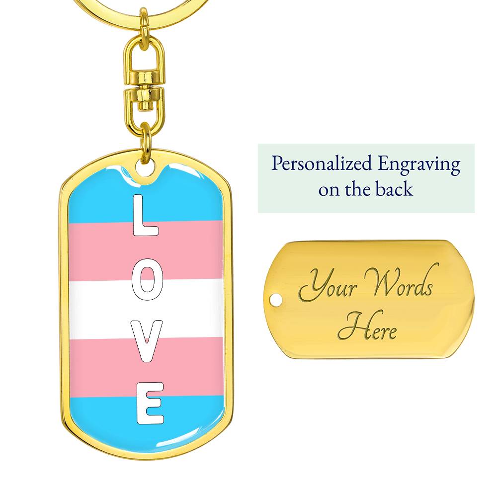 Trans Love Keychain