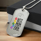 To My Mum - Best Mum Ever! Military Tag Pendant.