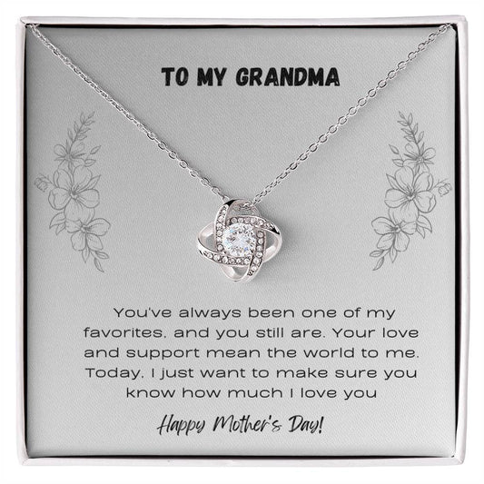 To Grandma - Love Knot Necklace
