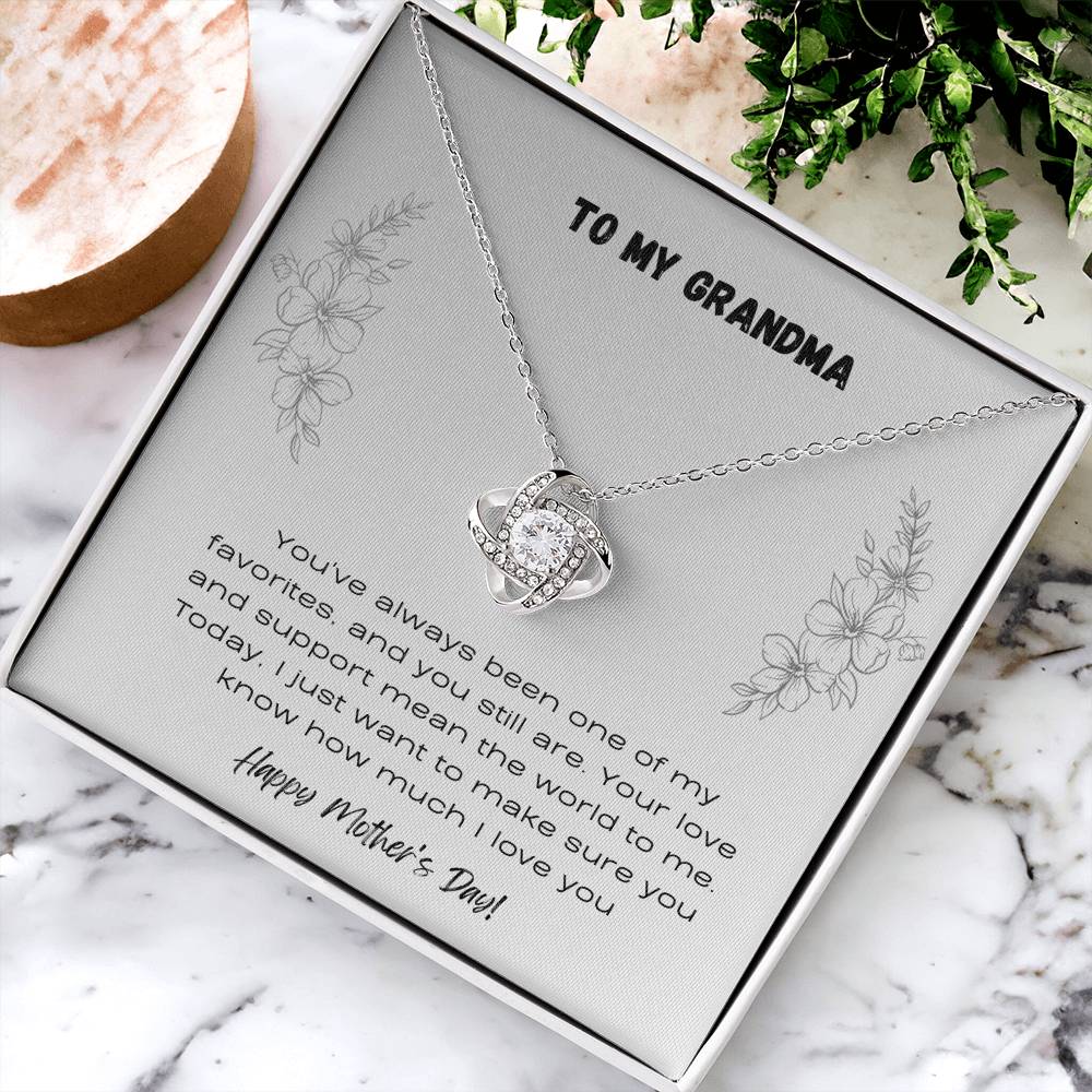 To Grandma - Love Knot Necklace