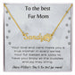 To My Fur Mom - Paw Print Name Necklace!