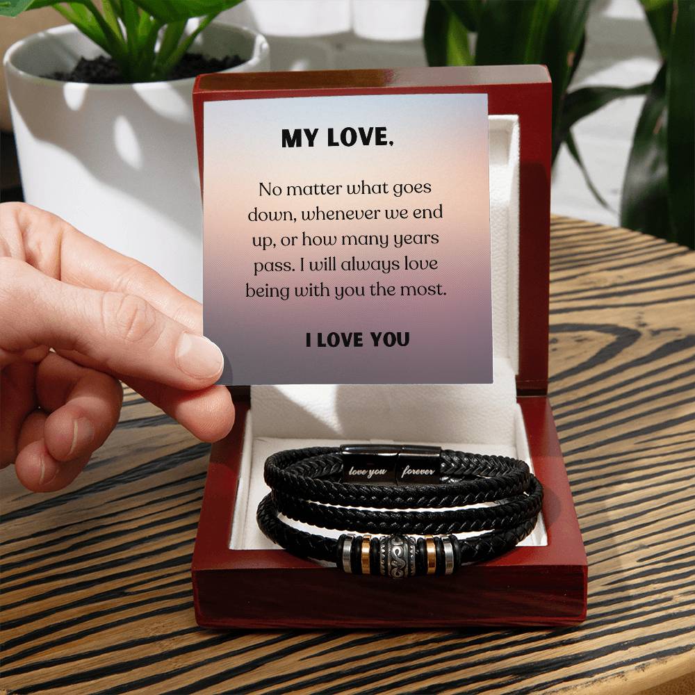 Engraved Love You Forever Bracelet