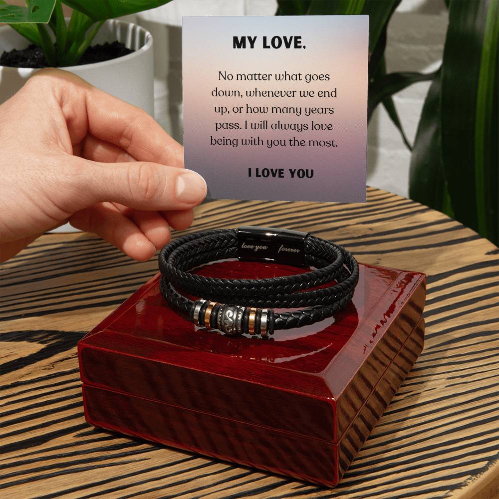 Engraved Love You Forever Bracelet