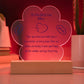 To My Fur Mom - Printed Paw acrylic plaque