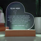 To My Mom - Engraved Acrylic plaque from Son