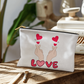 Love + heart Zippered Pouch