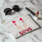 Love + heart Zippered Pouch