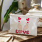 Love + heart Zippered Pouch