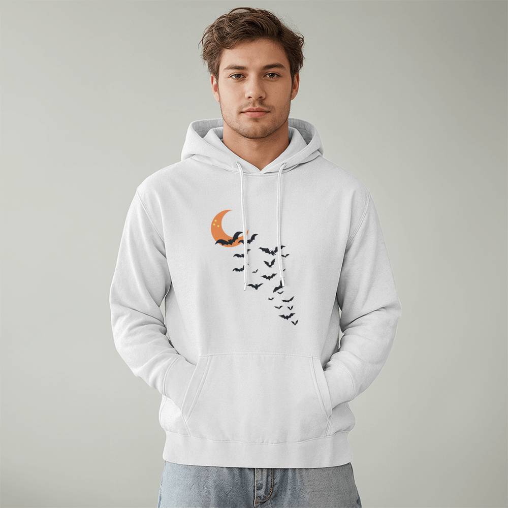 Moon And Bat Unisex Pullover Hoodie
