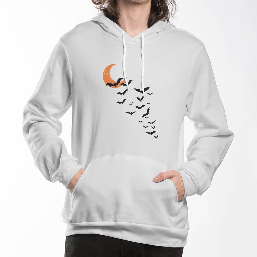 Moon And Bat Unisex Pullover Hoodie