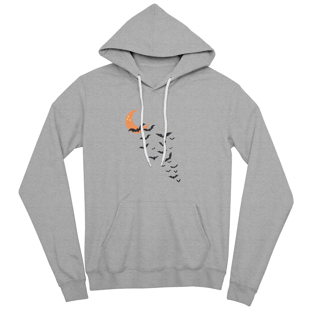 Moon And Bat Unisex Pullover Hoodie
