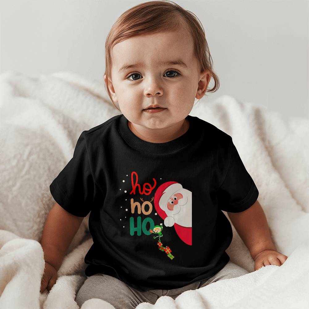 Santa Sneak Peek - Christmas Baby Jersey Tee