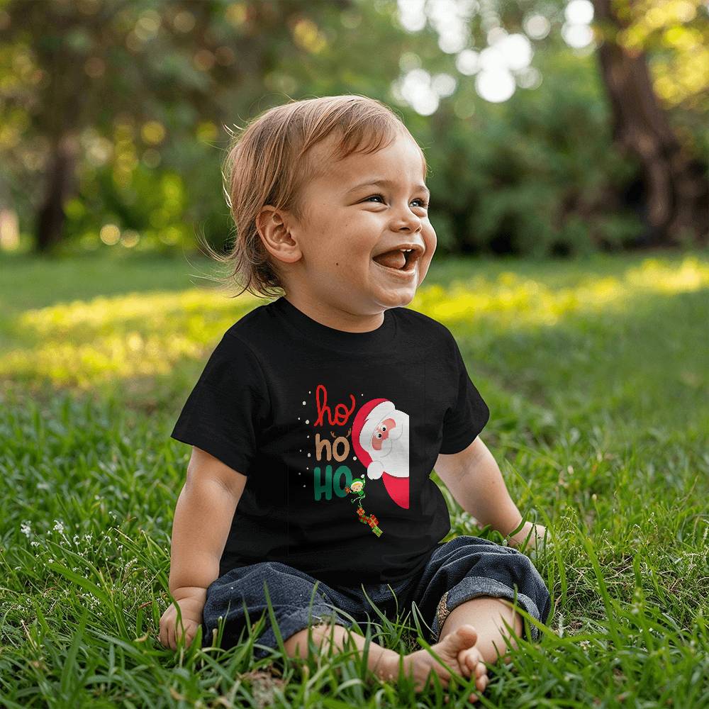 Santa Sneak Peek - Christmas Baby Jersey Tee