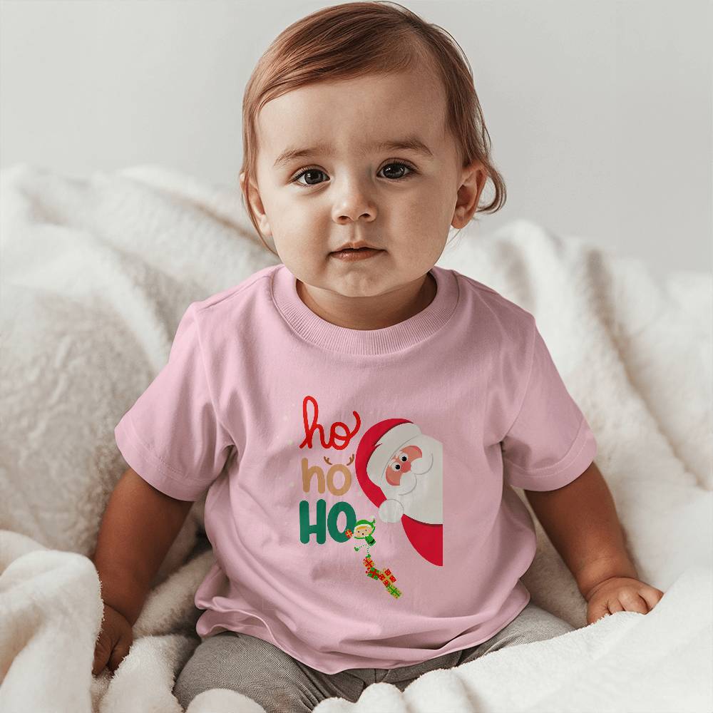 Santa Sneak Peek - Christmas Baby Jersey Tee