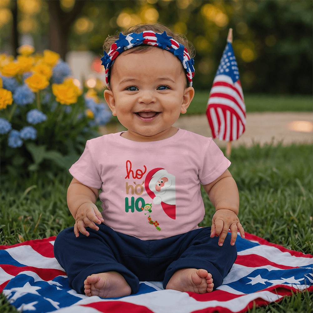 Santa Sneak Peek - Christmas Baby Jersey Tee