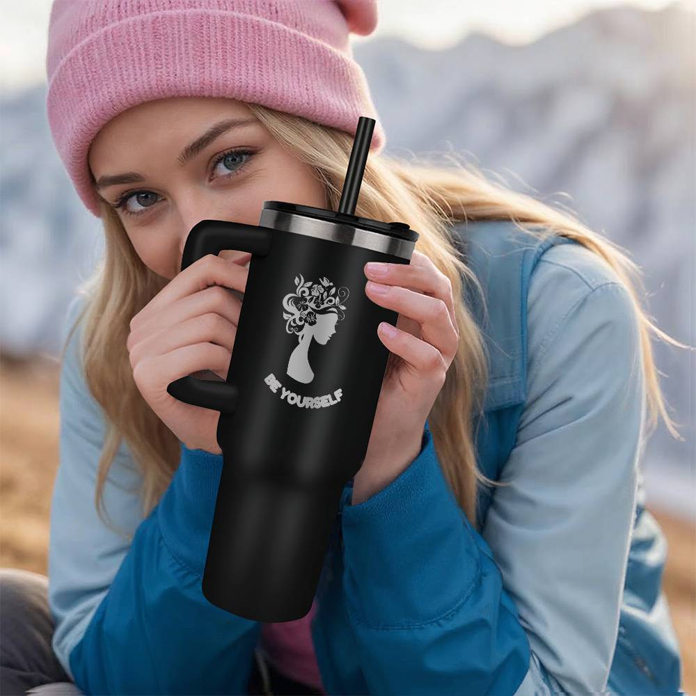 Be Yourself Laser Engraved Tumbler