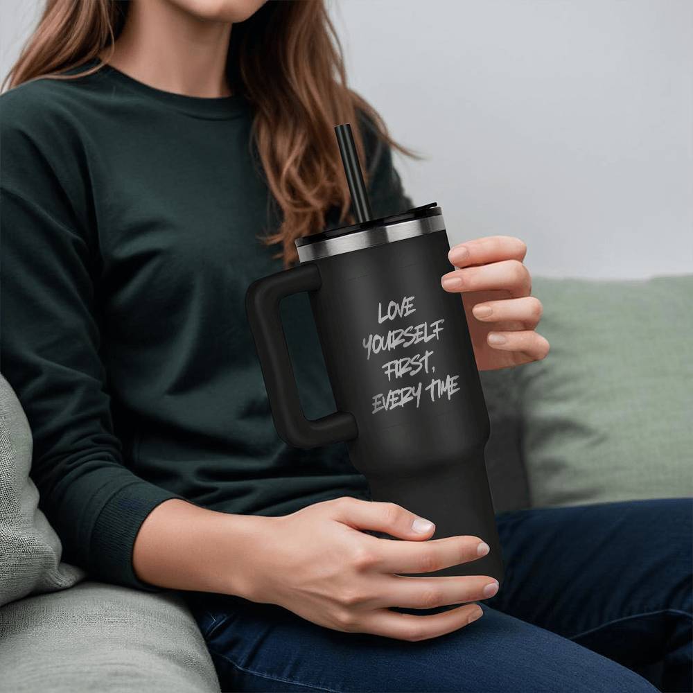 Love yourself - Laser engraved 40oz Tumbler