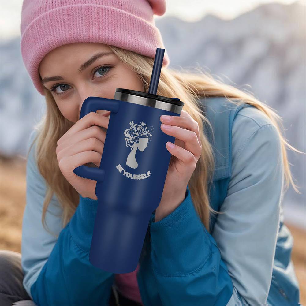 Be Yourself Laser Engraved Tumbler
