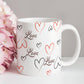 Lovely hearts - Ceramic Mug 11oz and 15oz
